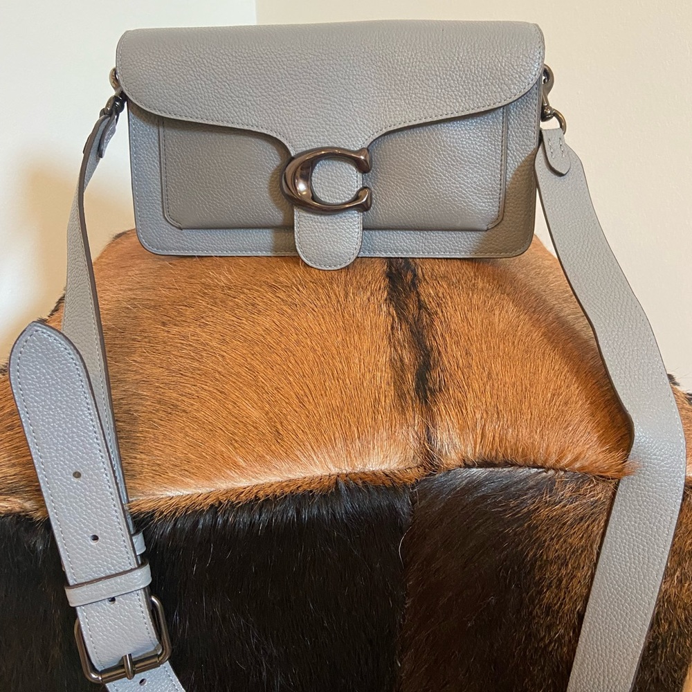 Coach purse- light gray with darker gray tone. No marks, scuffs or stains!!